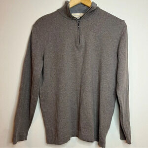 LUNGARNO 100% Merino Wool Quarter Zip Up Cardigan